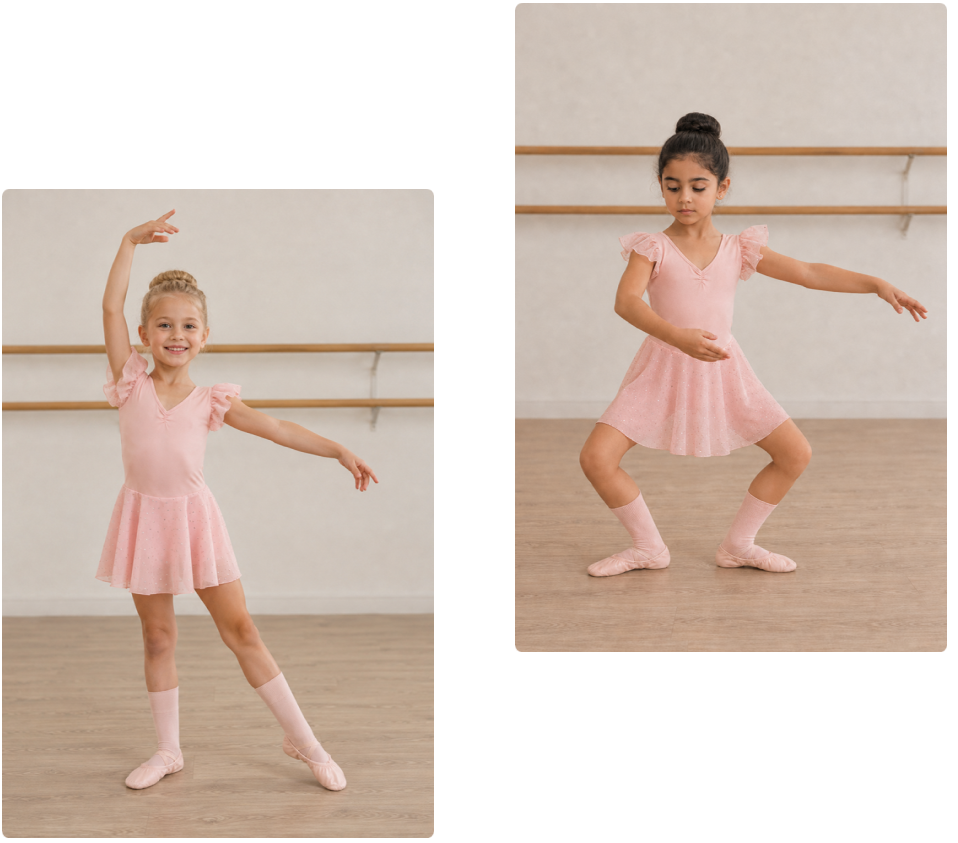 Classic ballet students in the studio